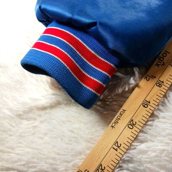 Chalkline Vintage NFL Satin Bomber Starter Jacket NY Giants Men's Large Blue.. - Picture 12 of 16